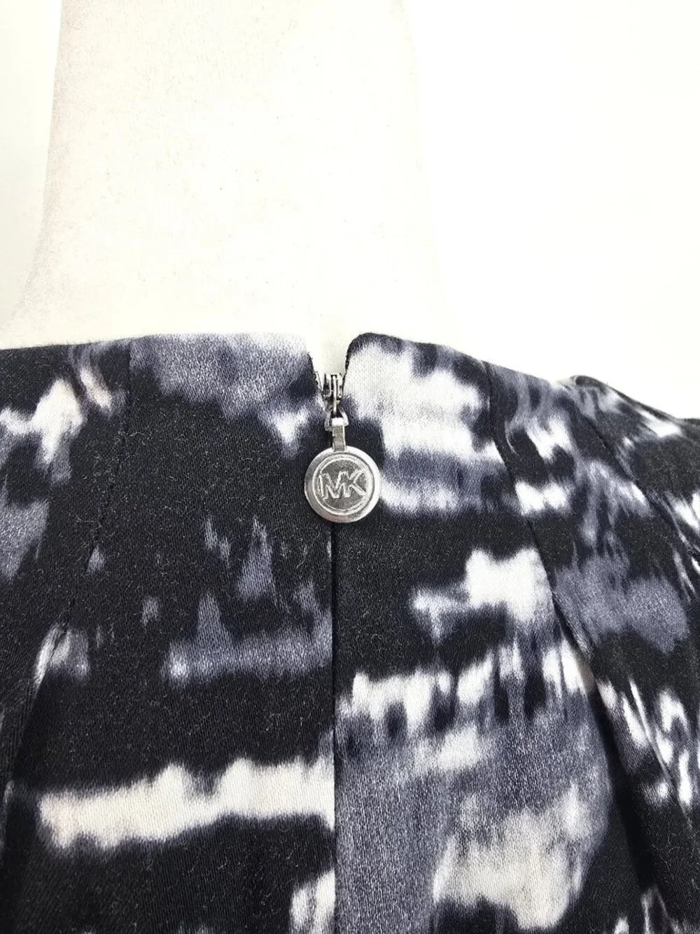 Michael Kors Black Gray Tie Dye Sheath Sleeveless Dress Womens 8 Petite